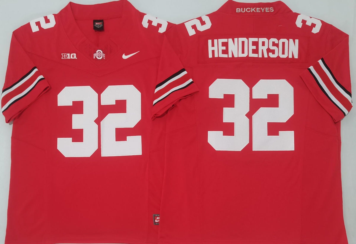 Ohio State Buckeyes Red #32 HENDERSON Jersey