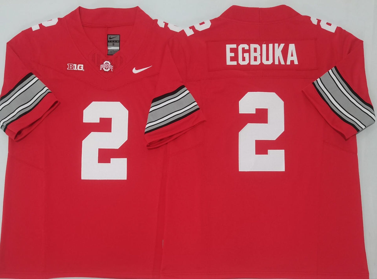 Ohio State Buckeyes Red #2 EGBUKA Jersey