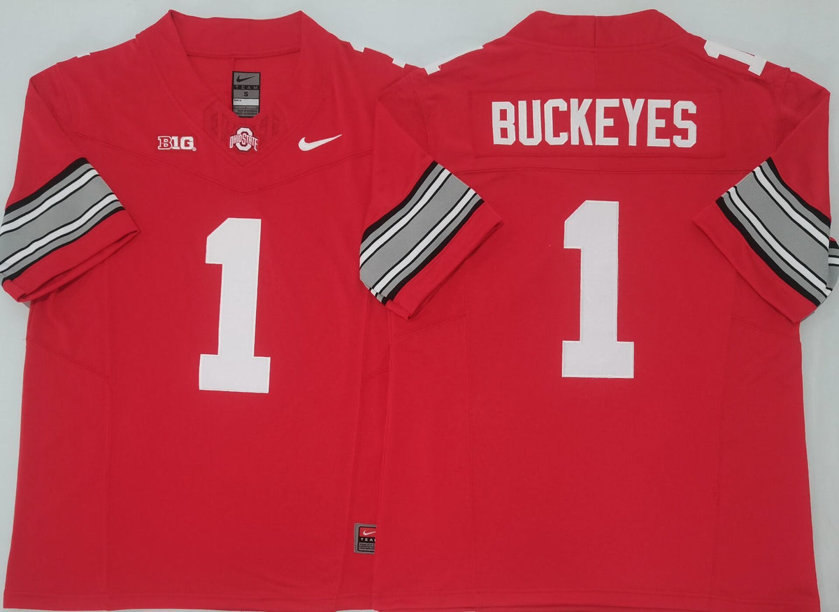 Ohio State Buckeyes Red #1 BUCKEYES Jersey