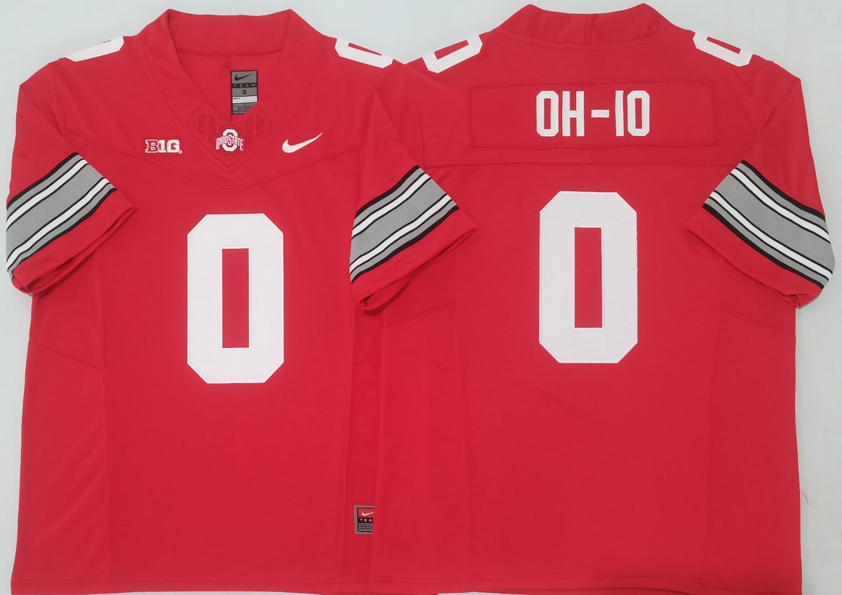Ohio State Buckeyes Red #0 OH-IO Jersey