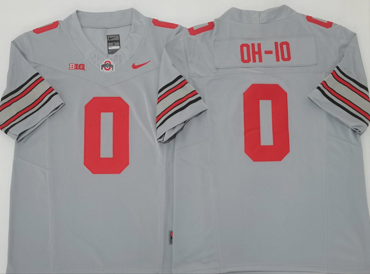 Ohio State Buckeyes GRAY #0 OH-IO Jersey