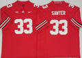 Ohio State Buckeyes Red #33 SAWYER Jersey