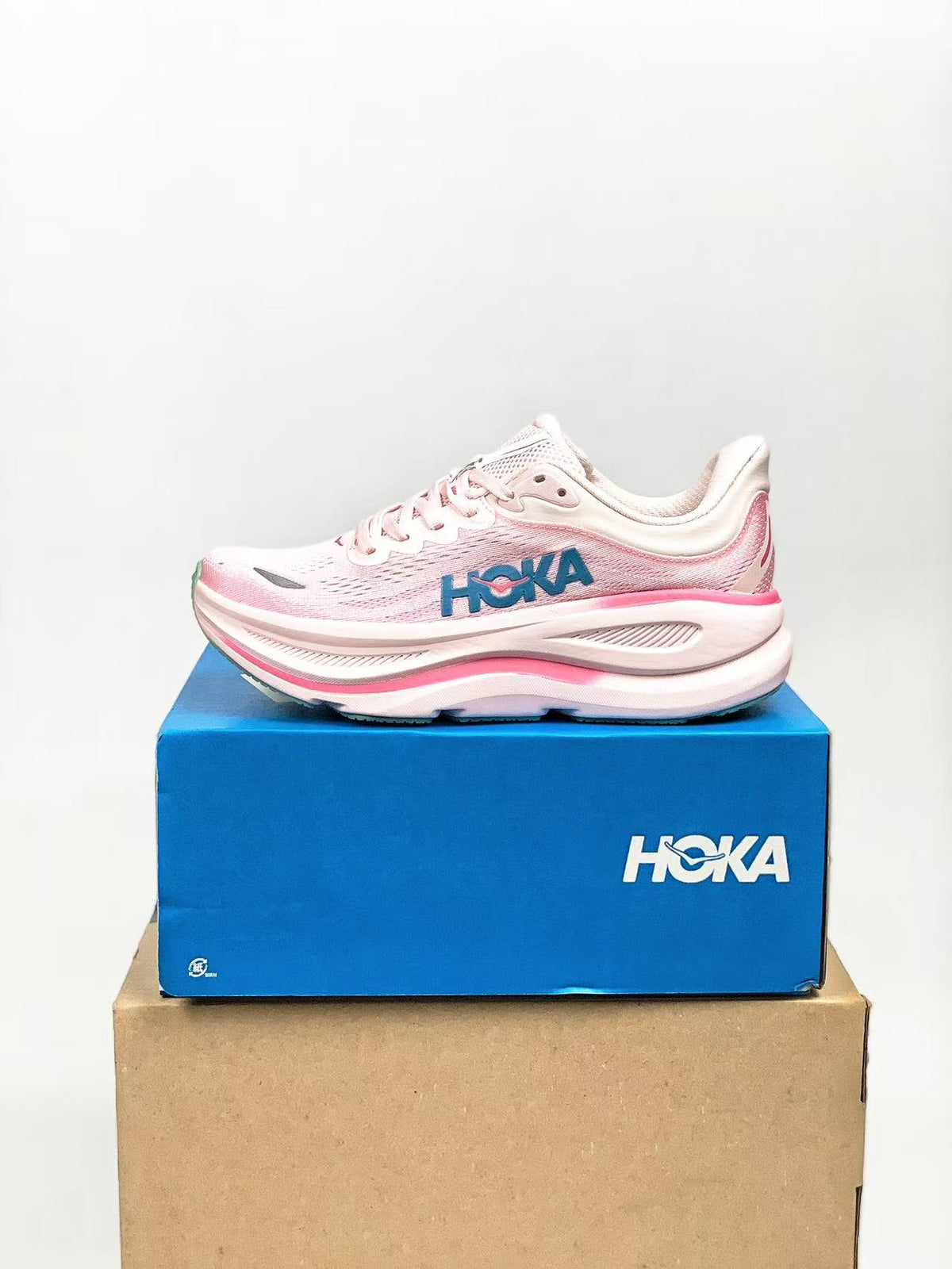 HOKA ONE ONE Women's Bondi 9 "Ice Blue / Pink"