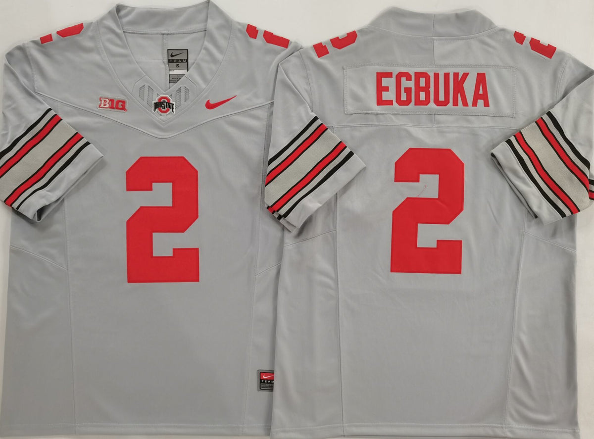 Ohio State Buckeyes GRAY #2 EGBUKA Jersey