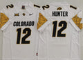 COLORADO BUFFALOES White #12 HUNTER Jersey