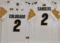 COLORADO BUFFALOES White #2 SANDERS Jersey