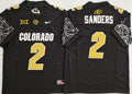 COLORADO BUFFALOES Black #2 SANDERS Jersey
