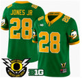 #28 Anthony Jones Jr Oregon Ducks Football Green Jersey