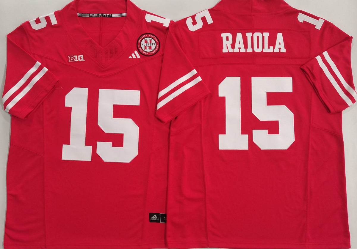 Nebraska Huskers Red #15 RAIOLA Jersey