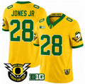 #28 Anthony Jones Jr Oregon Ducks Football Yellow Jersey