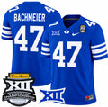 #47 Bear Bachmeier Byu Cougars Big 12 Championship Stitched Royal Jersey