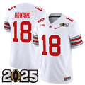 Men's Ohio State Buckeyes #18 Will Howard White 2025 CFP Final Patch