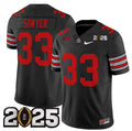 Men's Ohio State Buckeyes #33 Jack Sawyer Black 2025 CFP Final Patch