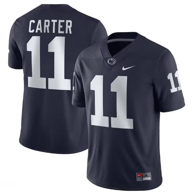 Men's Penn State Nittany Lions #11 Abdul Carter Navy Stitched Football