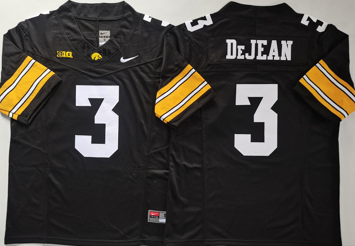 Iowa Hawkeyes Black #3 DEJEAN Jersey