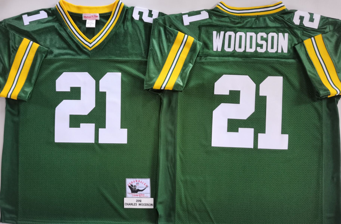 Green  bay packers Green #21 WOODSON Jersey