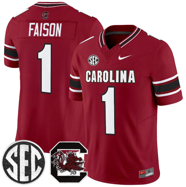 Men's South Carolina Fighting Gamecocks #1 Rahsul Falson Garnet 2026