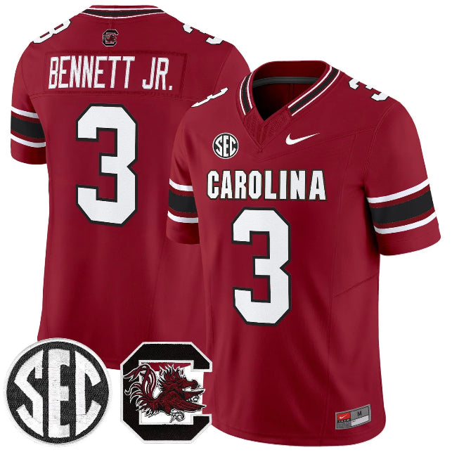 Men's South Carolina Fighting Gamecocks #3 Mazeo Bennett Jr. Garnet
