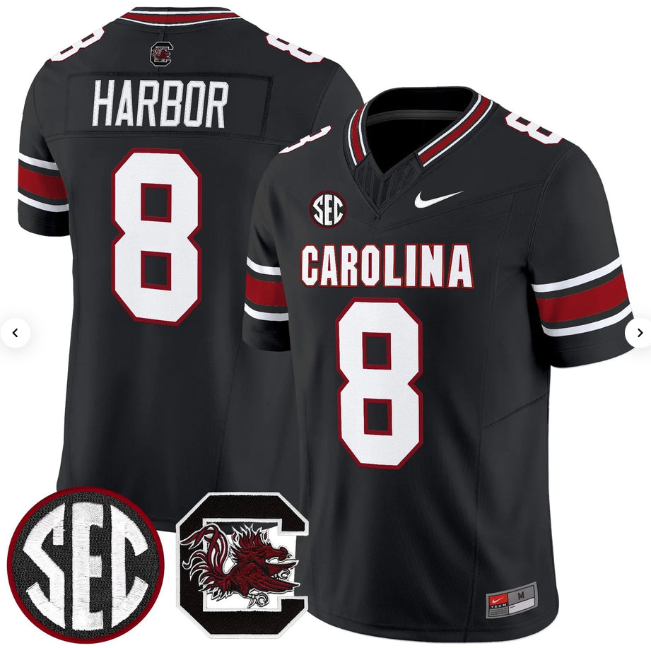 Men's South Carolina Fighting Gamecocks #8 Nyck Harbor Black 2026