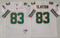 Miami Dolphins White #83 CLAYTON Jersey