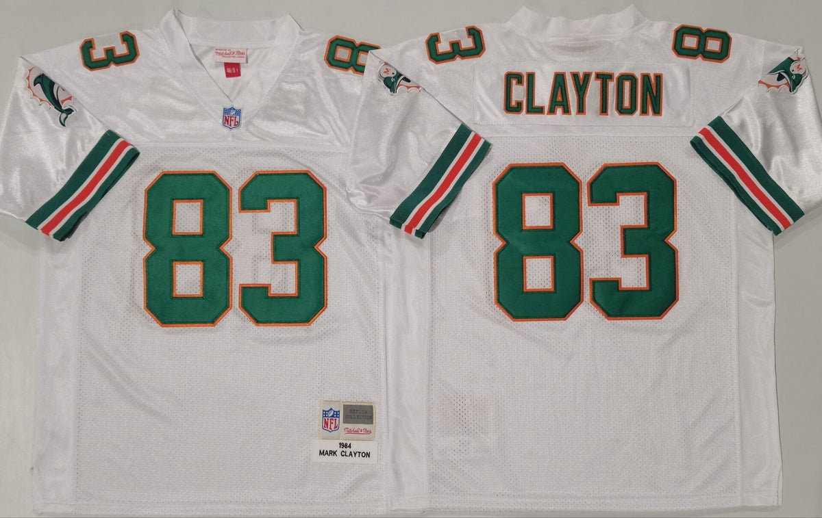 Miami Dolphins White #83 CLAYTON Jersey