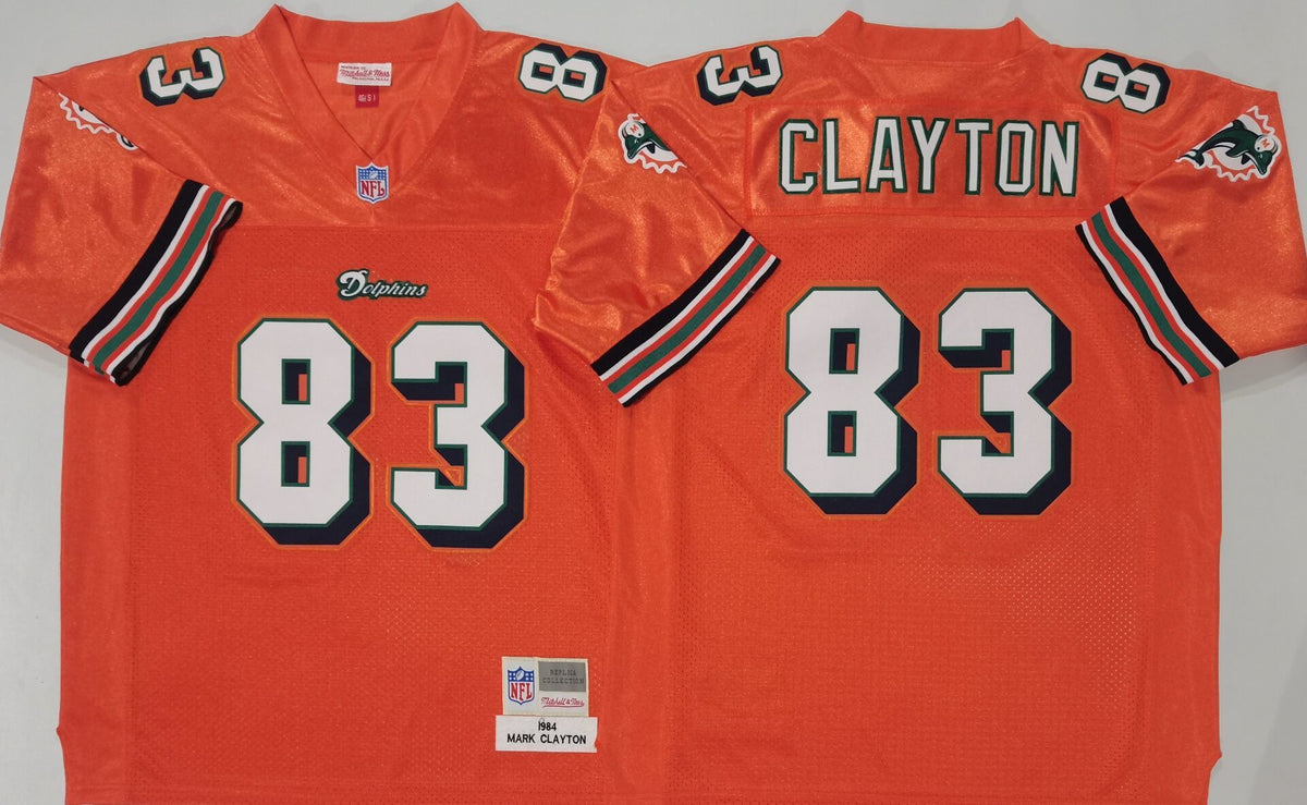 Miami Dolphins  Orange #83 CLAYTON Jersey