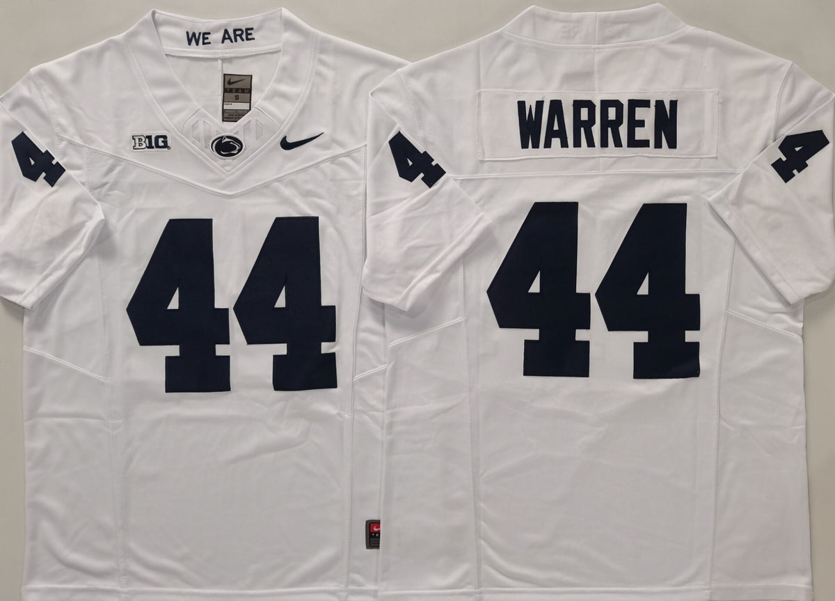 Penn State Nittany Lions   White #44 WARREN Jersey