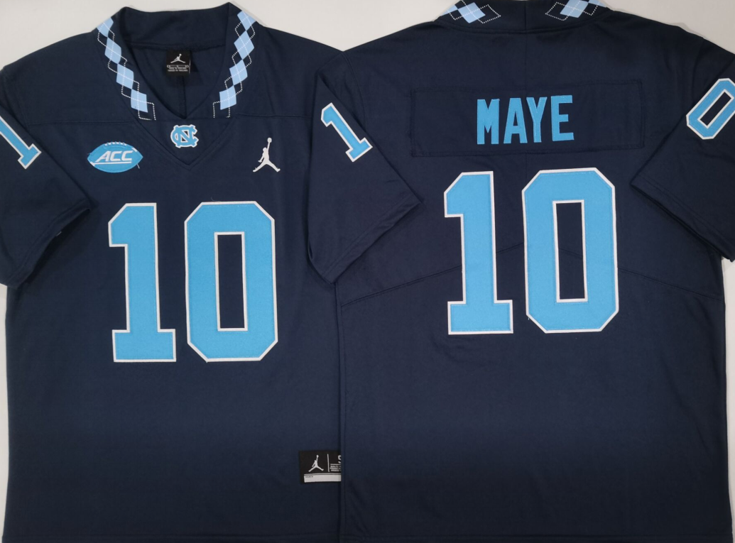 North Carolina Tar Heels Blue #10 MAYE Jersey