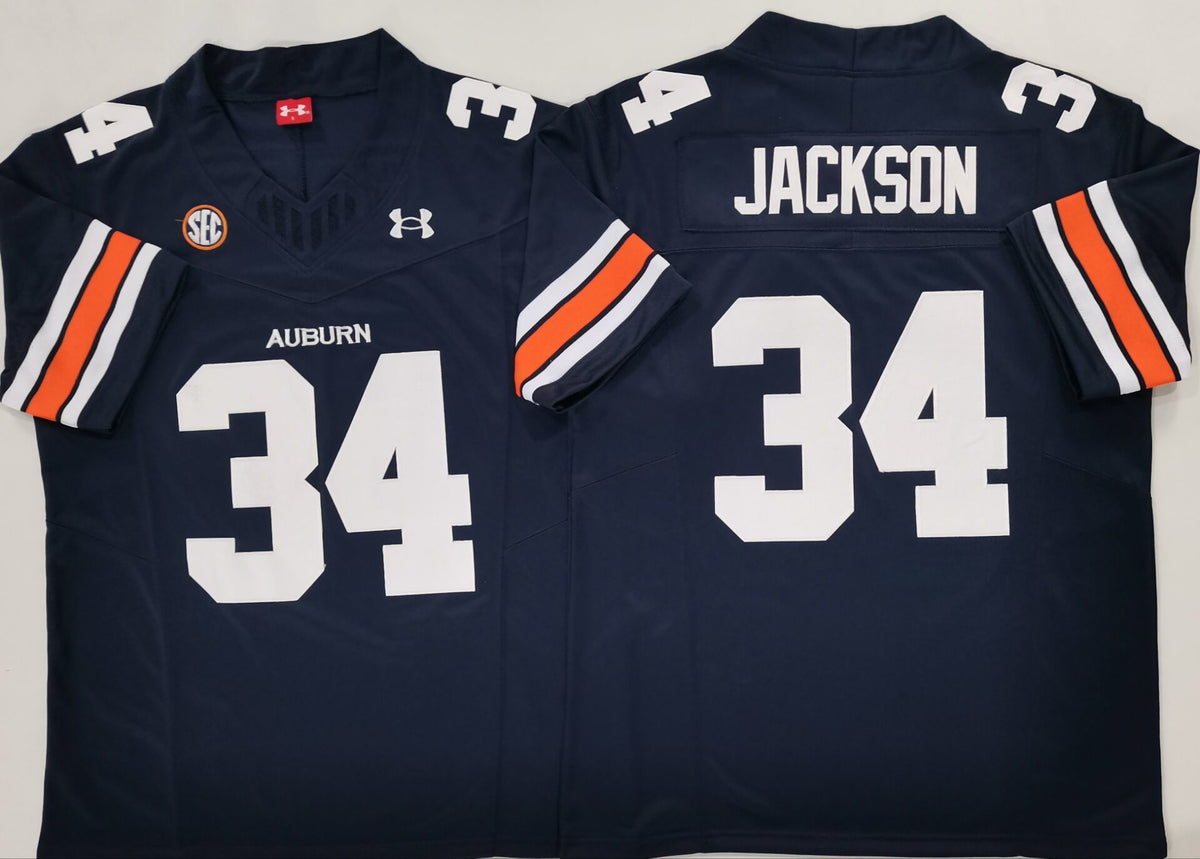 Auburn Tigers  Blue #34 JACKSON Jersey