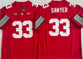 Ohio State Buckeyes Red #33 SAWYER Jersey
