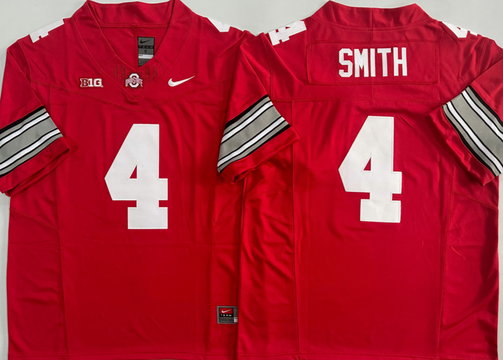 Ohio State Buckeyes Red #4 SMITH Jersey