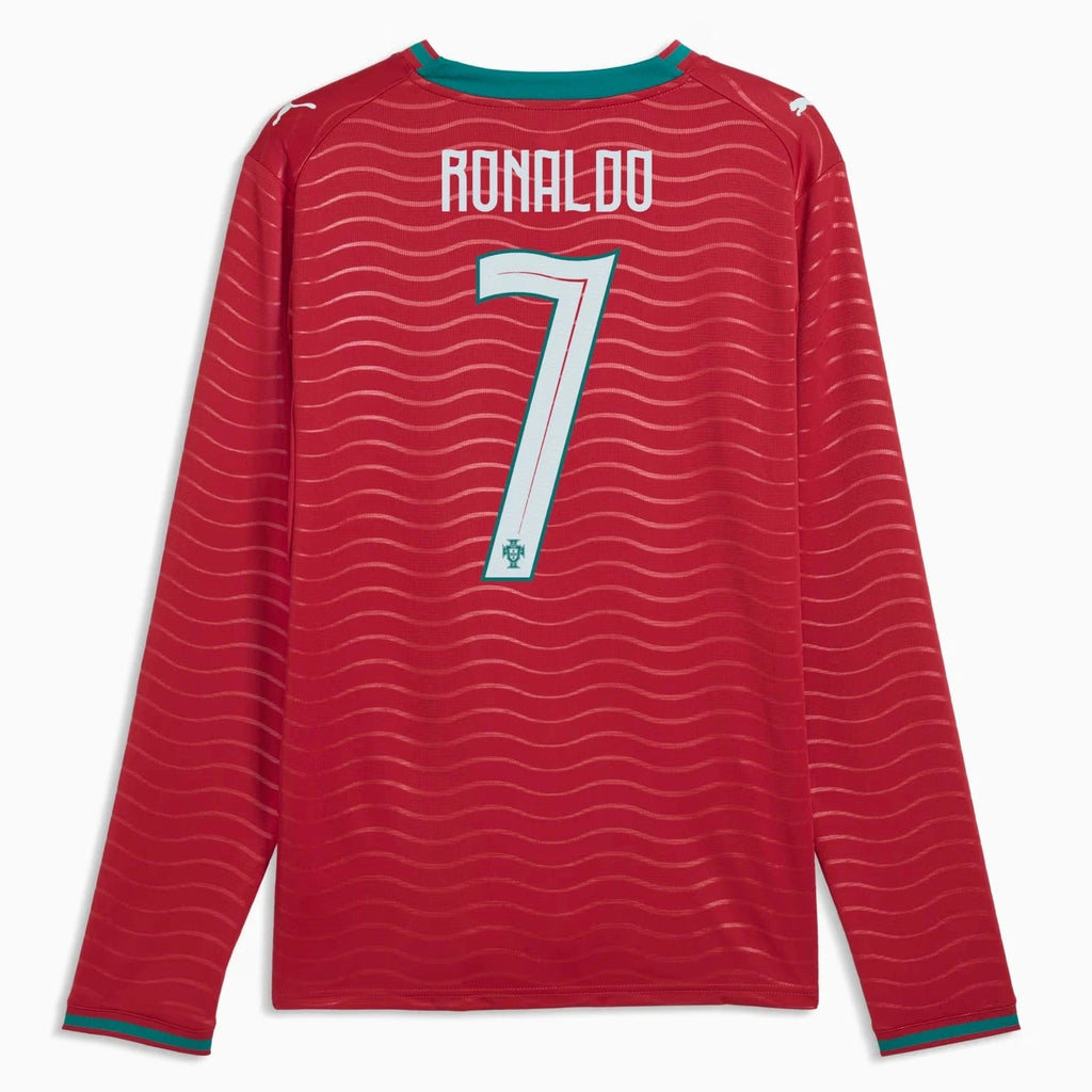 Puma 2026 Portugal Men's Stadium Home Ronaldo #7 Long-Sleeve Soccer Jersey