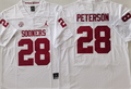 Oklahoma Sooners White #28 PETERSON Jersey