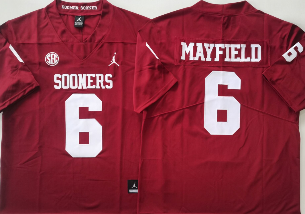 Oklahoma Sooners Red #6 MAYFIELD Jersey
