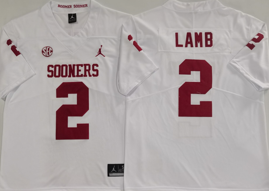 Oklahoma Sooners White #2 LAMB Jersey