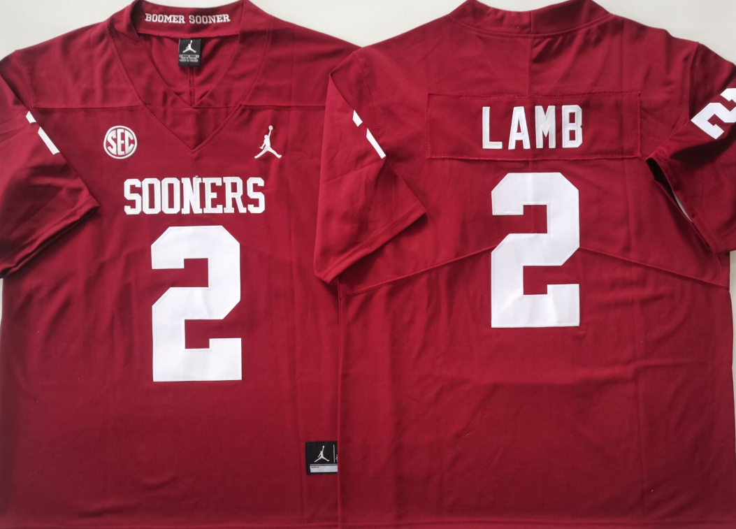 Oklahoma Sooners Red #2 LAMB Jersey