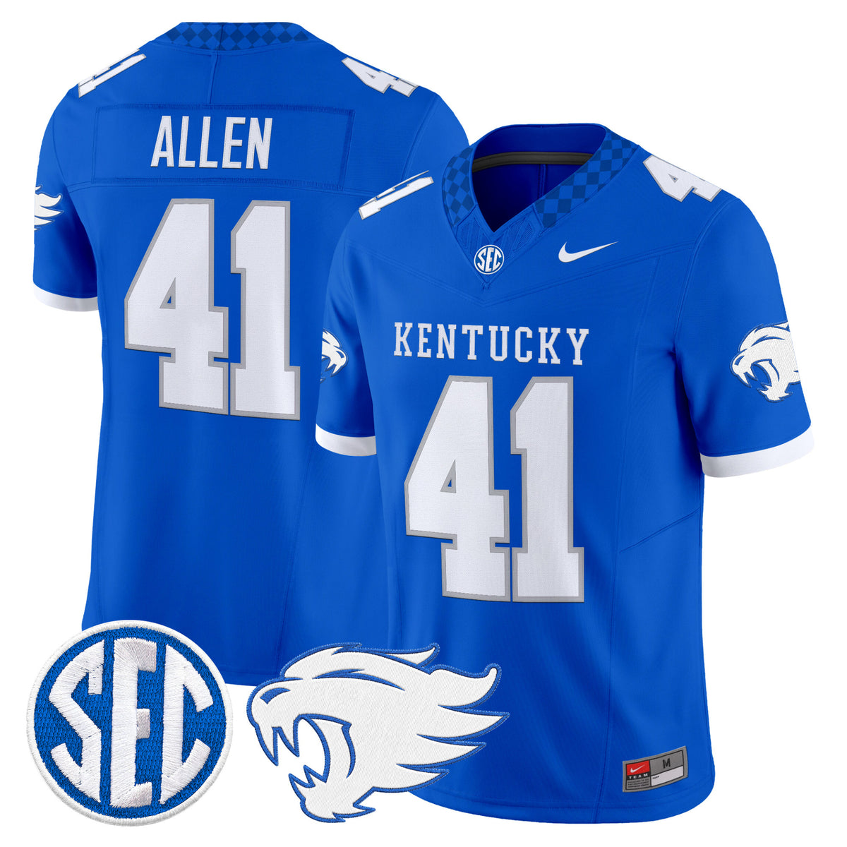#41 Josh Allen Kentucky Wildcats 2026 Vapor Limited Stitched Royal Jersey
