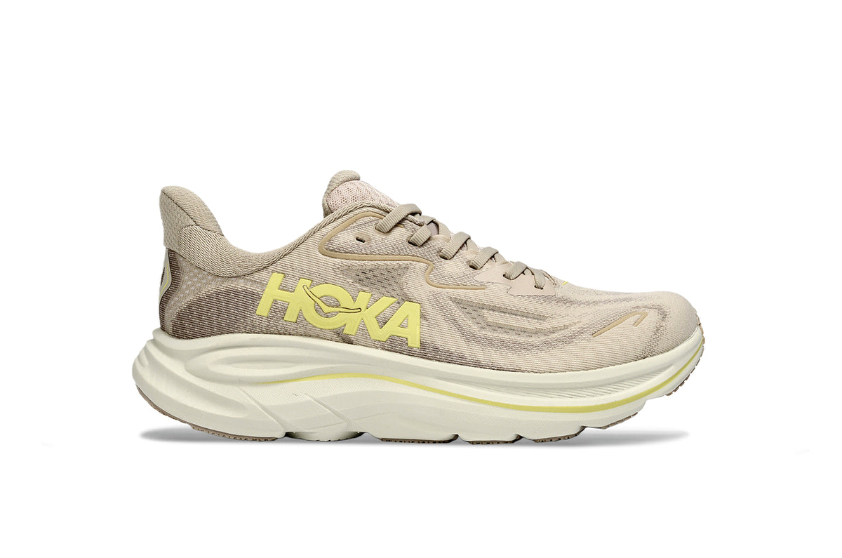 HOKA Clifton 10 Shifting Sand / Neon Yellow