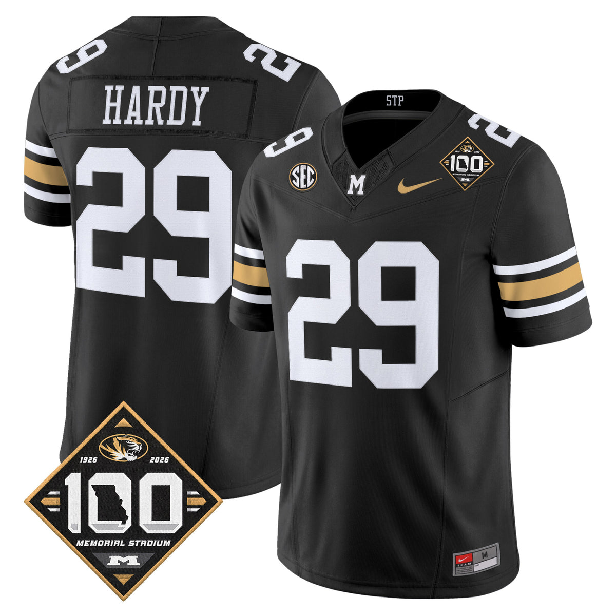#29 Hardy (100th Anniversary Edition) Missouri Tigers Football Black Jersey