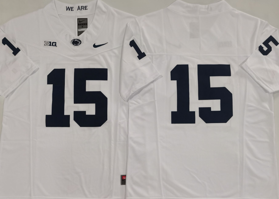 Penn State Nittany Lions White #15 Allar Jersey