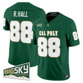 #88 R. Hall Cal Poly Mustangs 2026 Green Home Stitched Football Jersey Big Sky Conference Patch