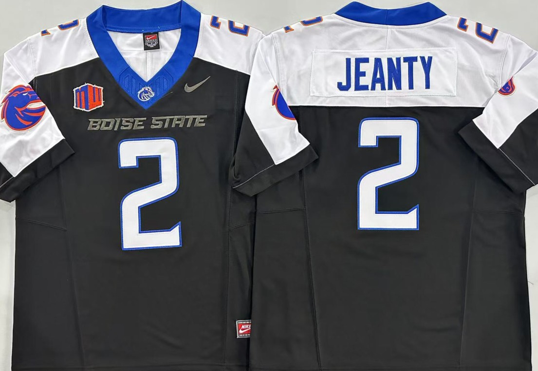 Boise State Broncos Black #2 JEANTY Jersey