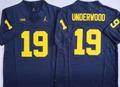 Michigan Wolverines Blue #19 UNDERWOOD Jersey