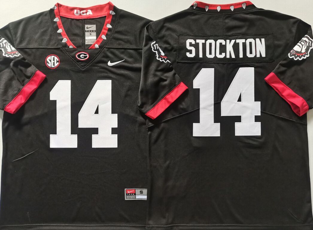 Georgia Bulldogs Black #14 STOCKTON Jersey