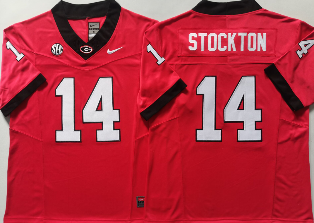 Georgia Bulldogs Red #14 STOCKTON Jersey