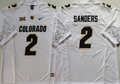 COLORADO BUFFALOES White #2 SANDERS Jersey