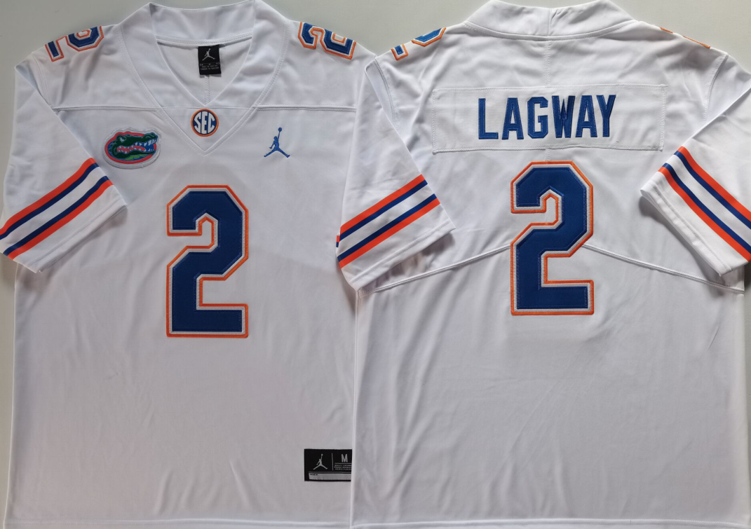 Florida Gators White #2 LAGWAY Jersey