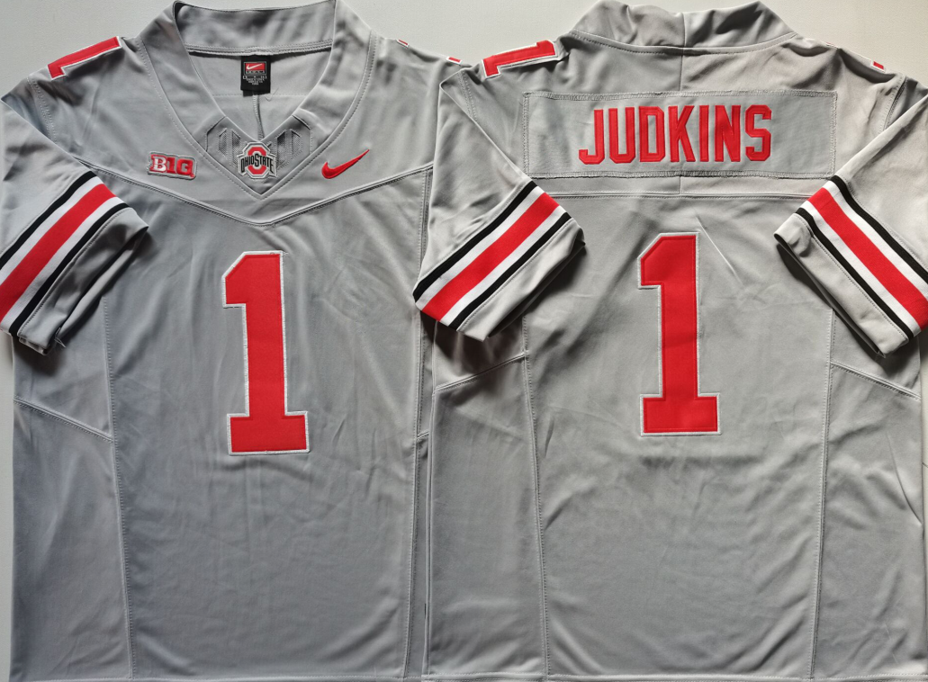 Ohio State Buckeyes GRAY #1 JUDKINS Jersey