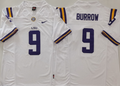 LSU Tigers White #9 BURROW Jersey