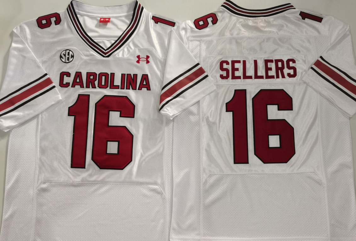 South Carolina Gamecock White #16 SELLERS 68561984 Jersey